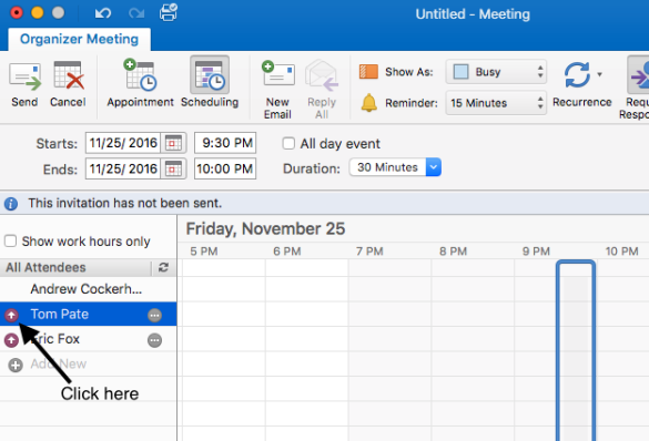 how to invite optional attendees in outlook for mac